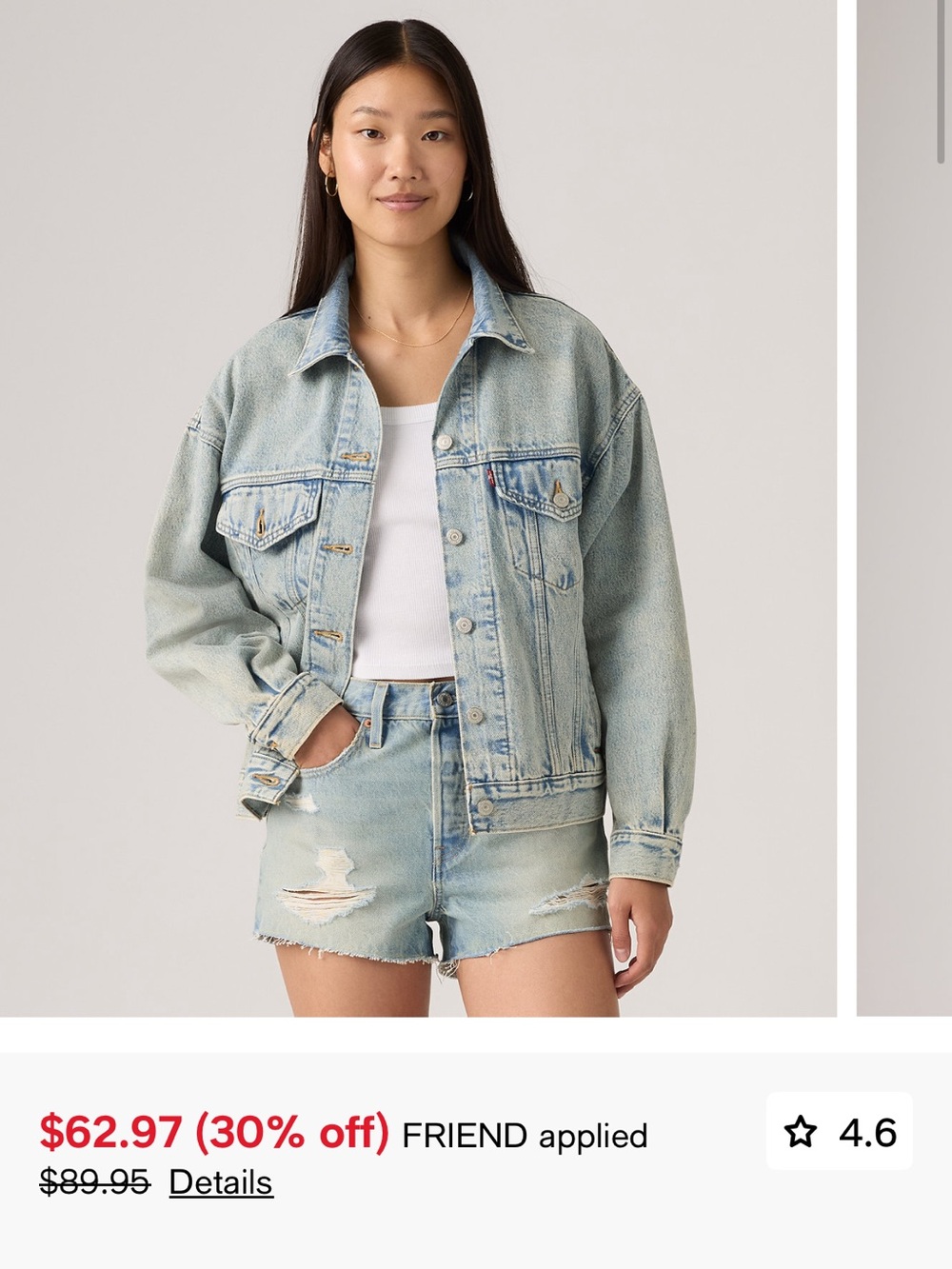Levi's Women's 90s Cotton Light Blue Denim Trucker Jacket